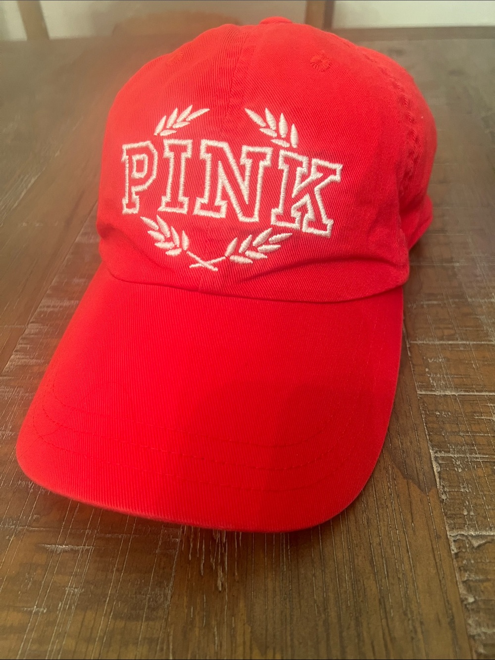 PINK VS Embroidered firecracker Red Baseball Cap